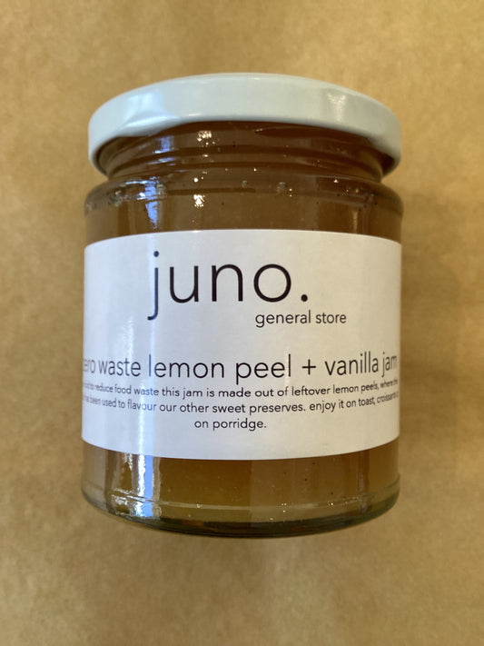 zero waste lemon peel + vanilla jam