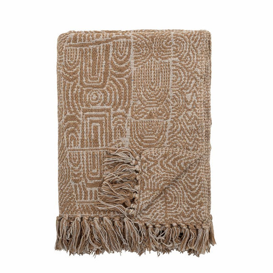 Bresso Throw, Brown, Recycled Cotton