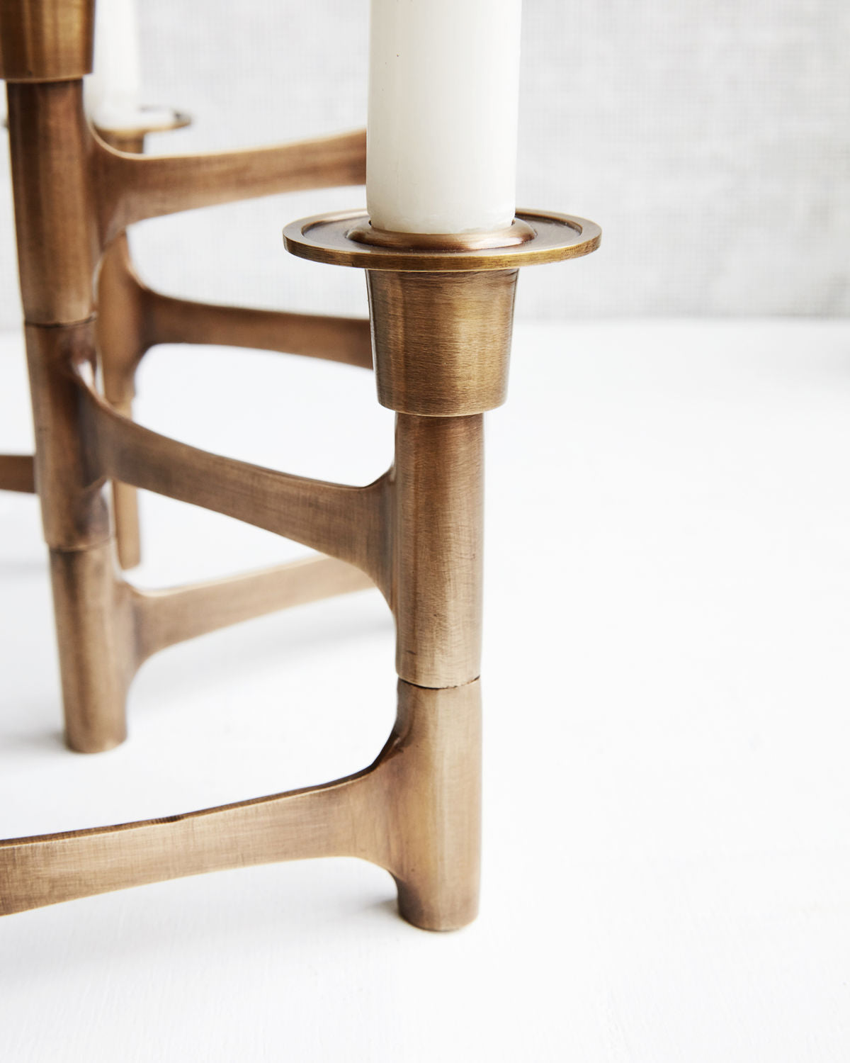 Brass candle holder, 6 candles