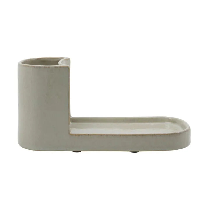 Sink Tidy, Brush and soap holder, large, Datura, Shell grey