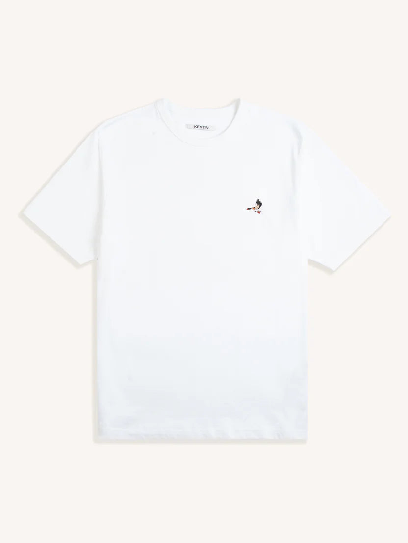 Cargill Tee in White Duck Embroidery