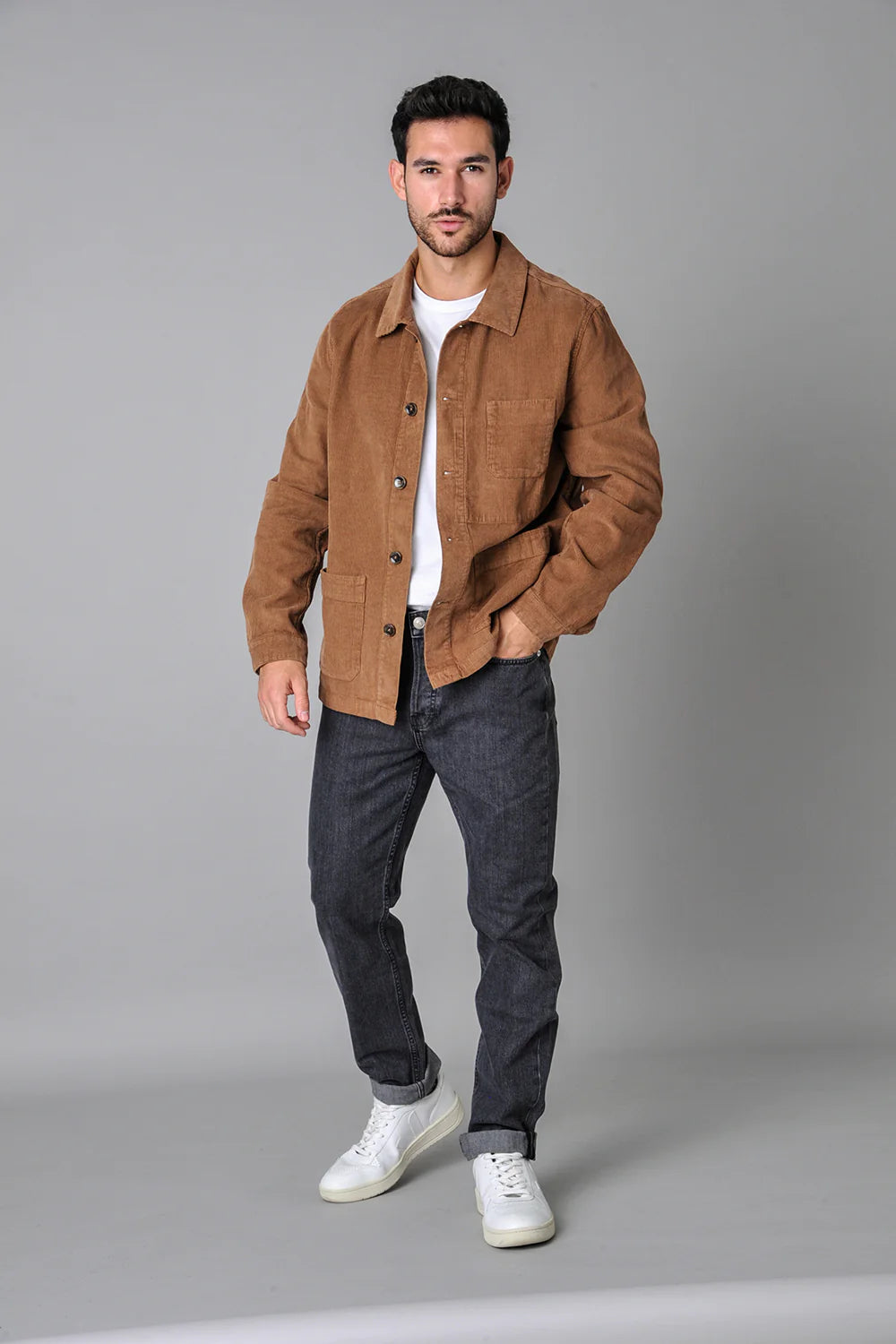 Cord Field Jacket, Caramel