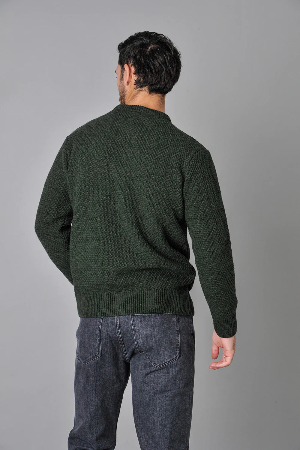 Crew neck jumper, green