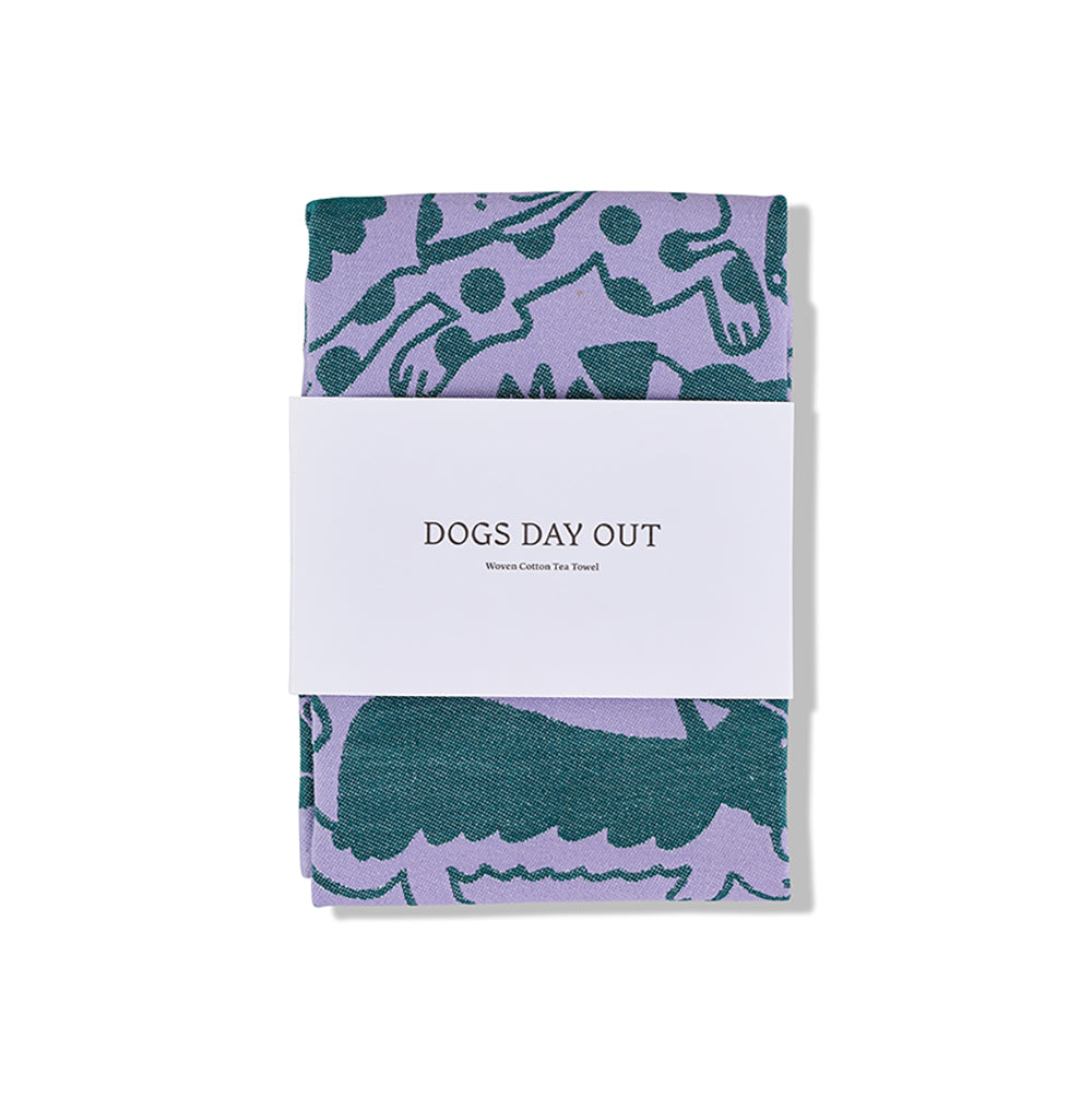 Dogs Day Out Tea Towel