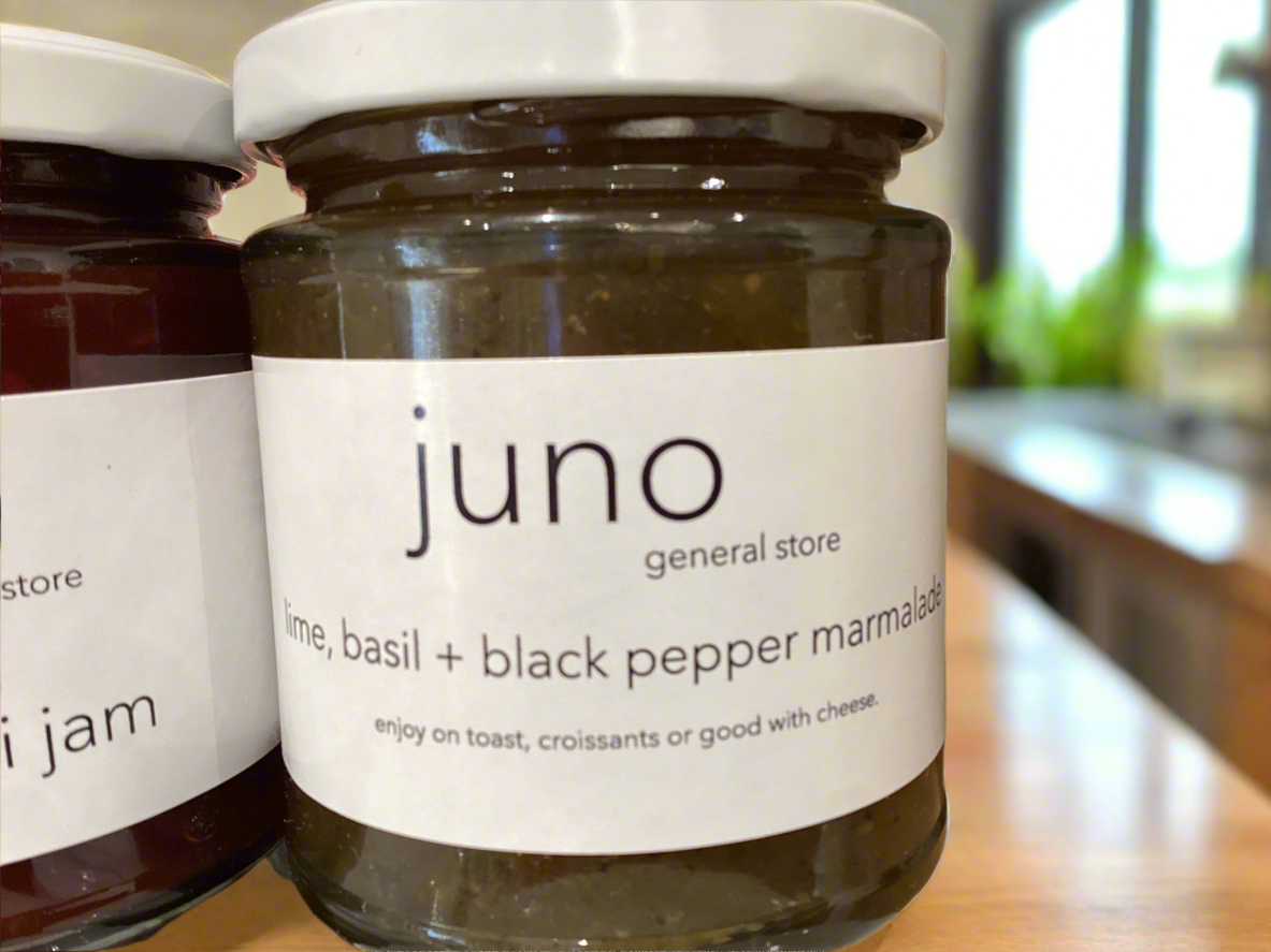 lime, basil + black pepper marmalade
