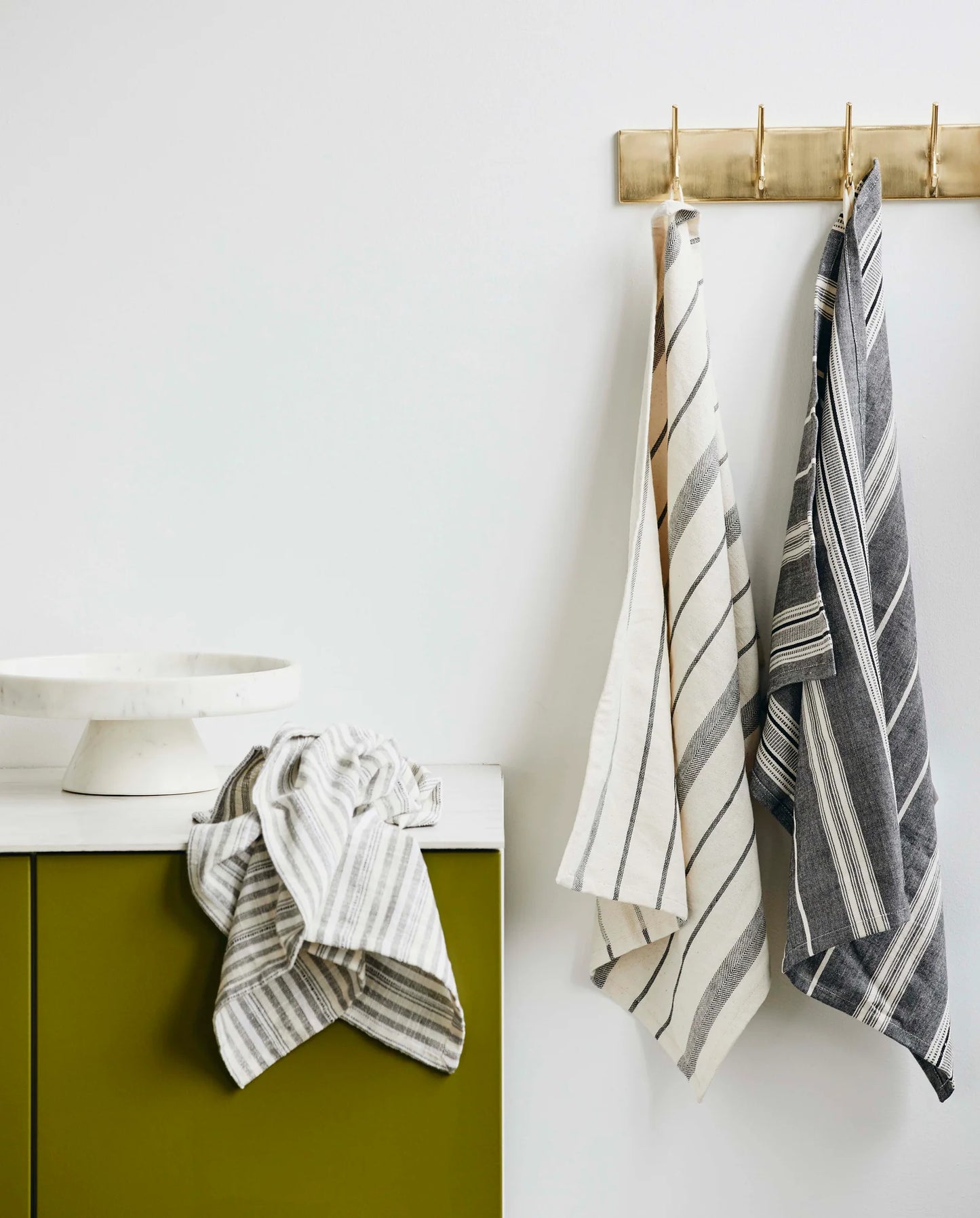 Orion cotton tea cloth black/white