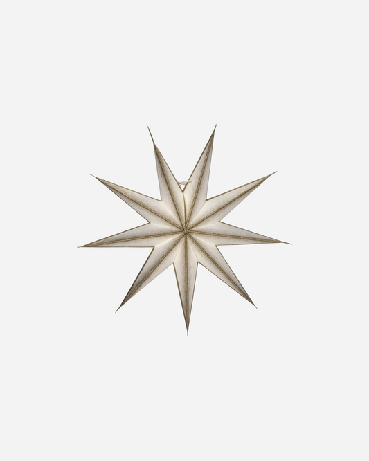 Star, 9-Point, Off-white & Champagne