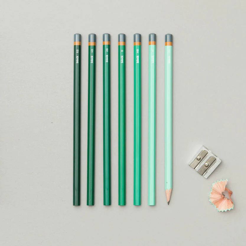 Gradient Sketching Pencils in Light Blue/Green/Pink