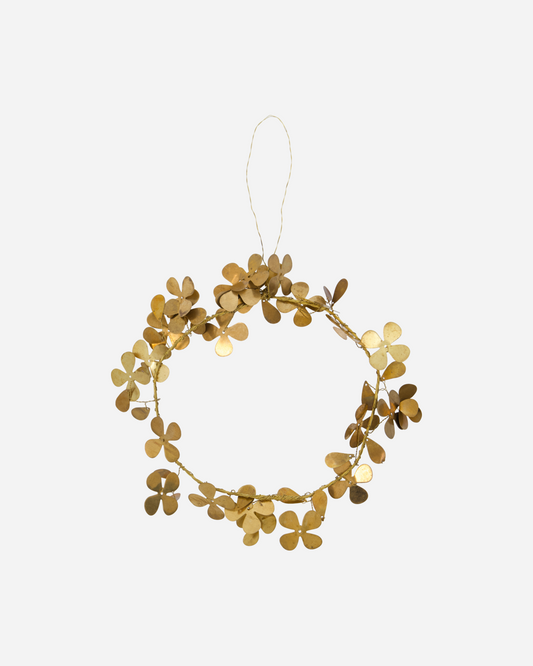 Wreath, Clover, Brass finish