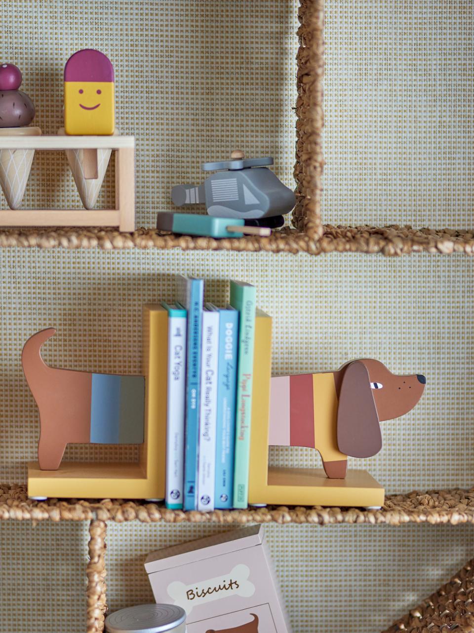 Charlie Bookend, Yellow, FSC®100%, MDF