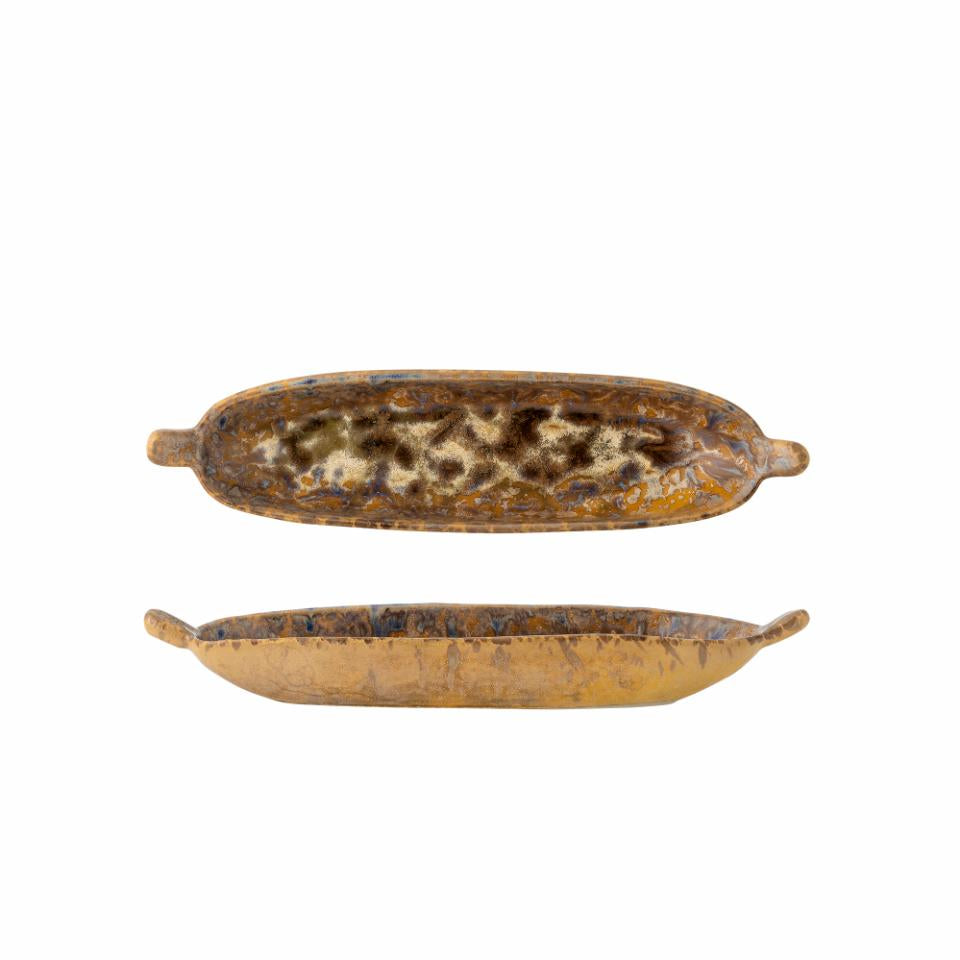 Milani Serving Plate, Brown, Stoneware