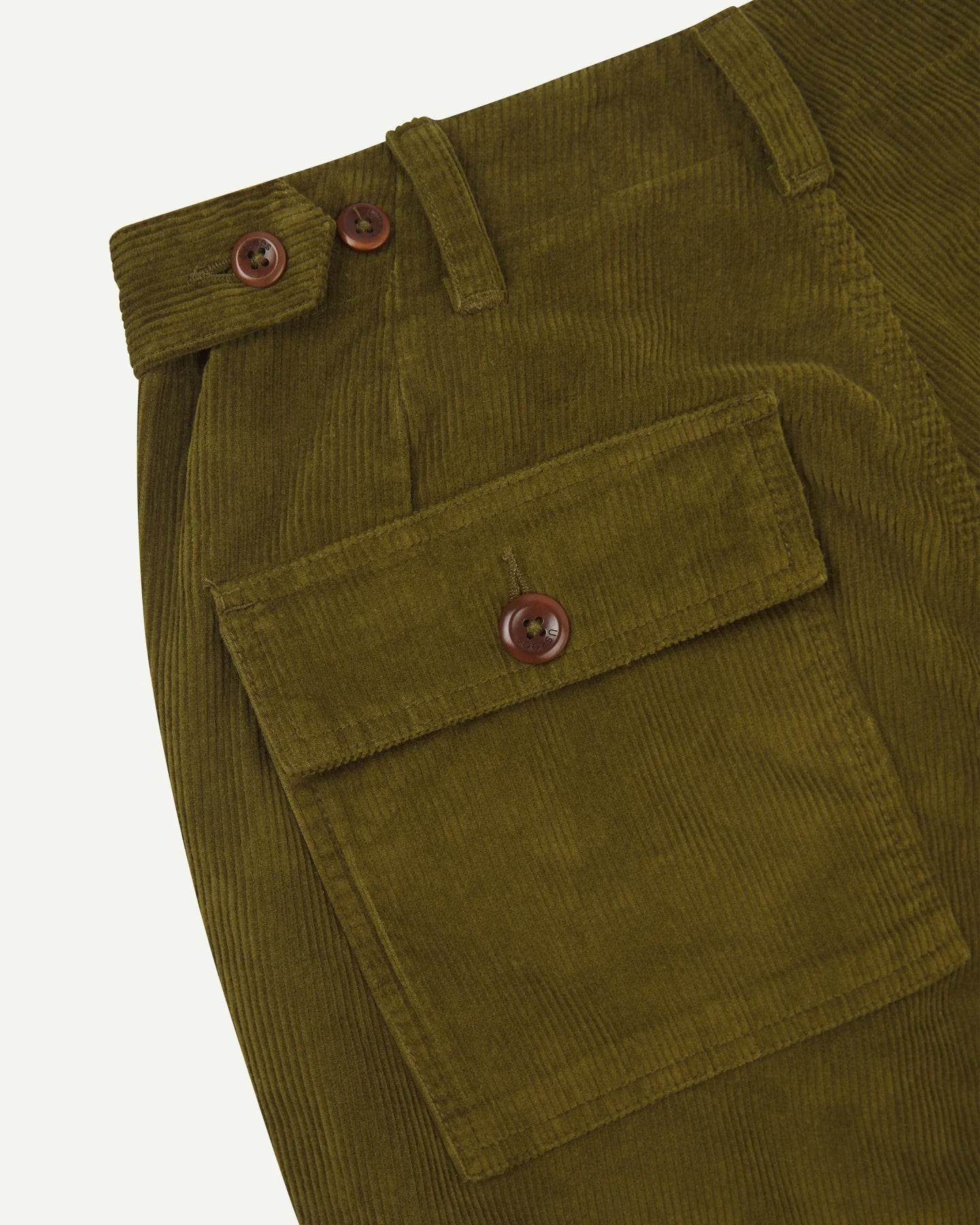 5005 cord workwear pants - woodland green
