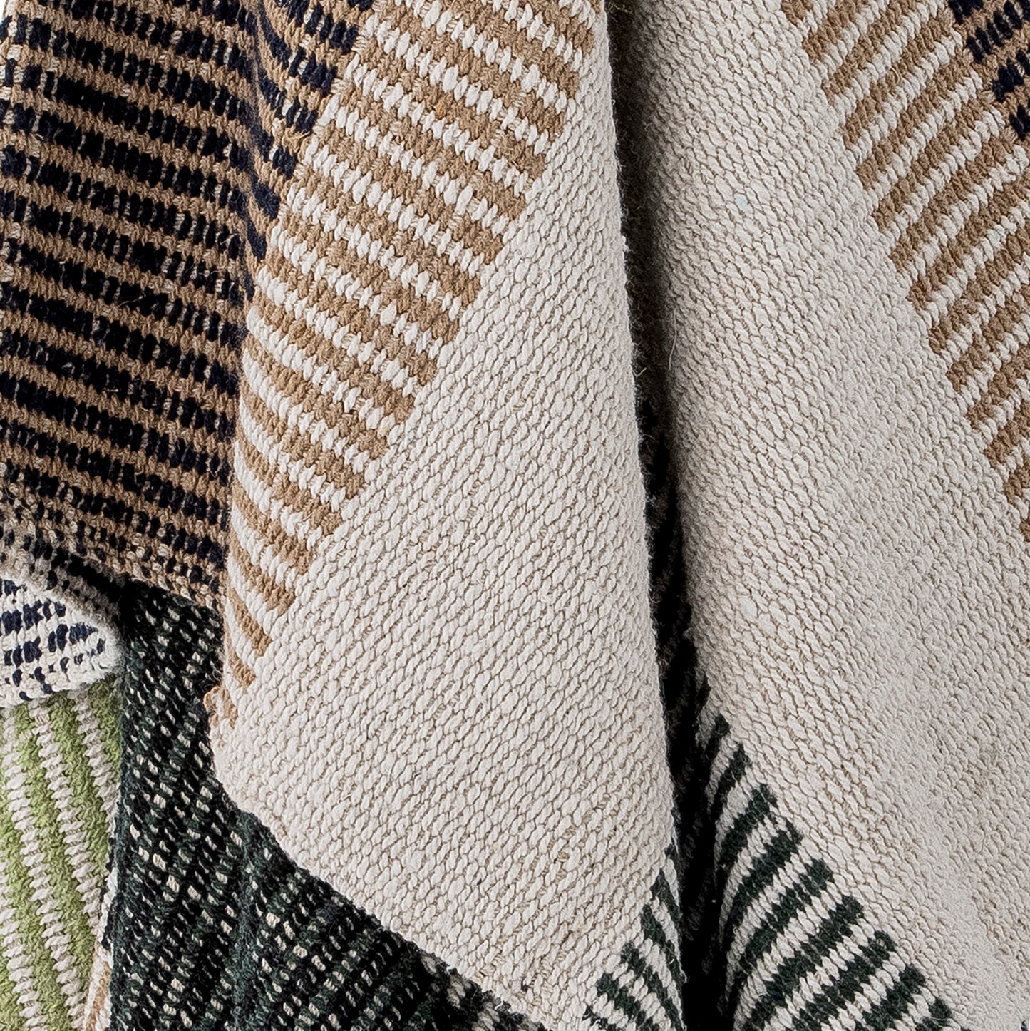 Isnel Throw, Brown Recycled Cotton & Fibres