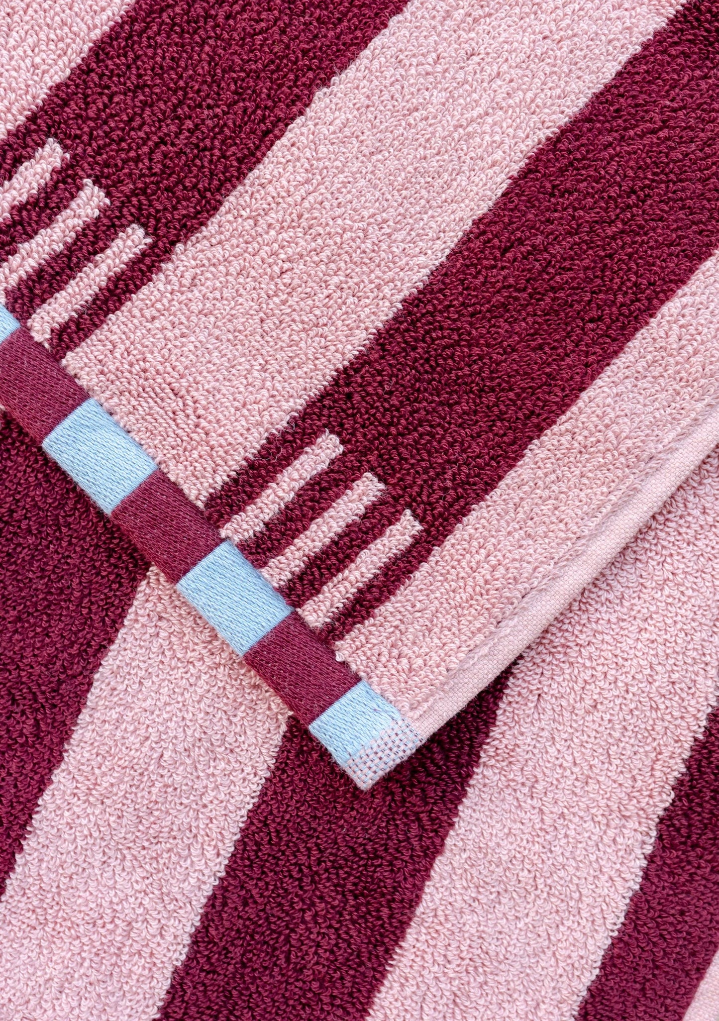 TBCo - Terry Cotton Towels in Pink Stripe