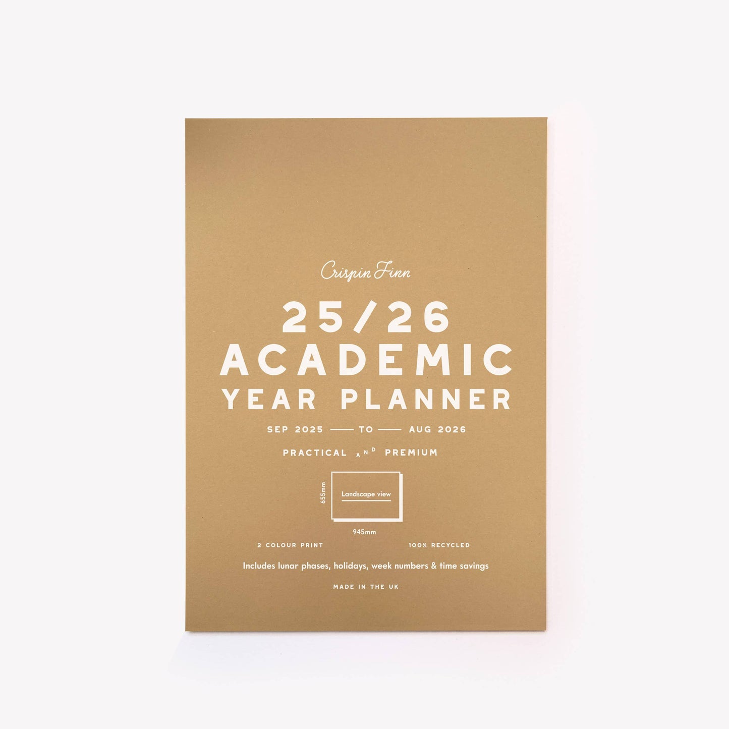 Crispin Finn - 2025/2026 Academic Year Planner - Landscape View