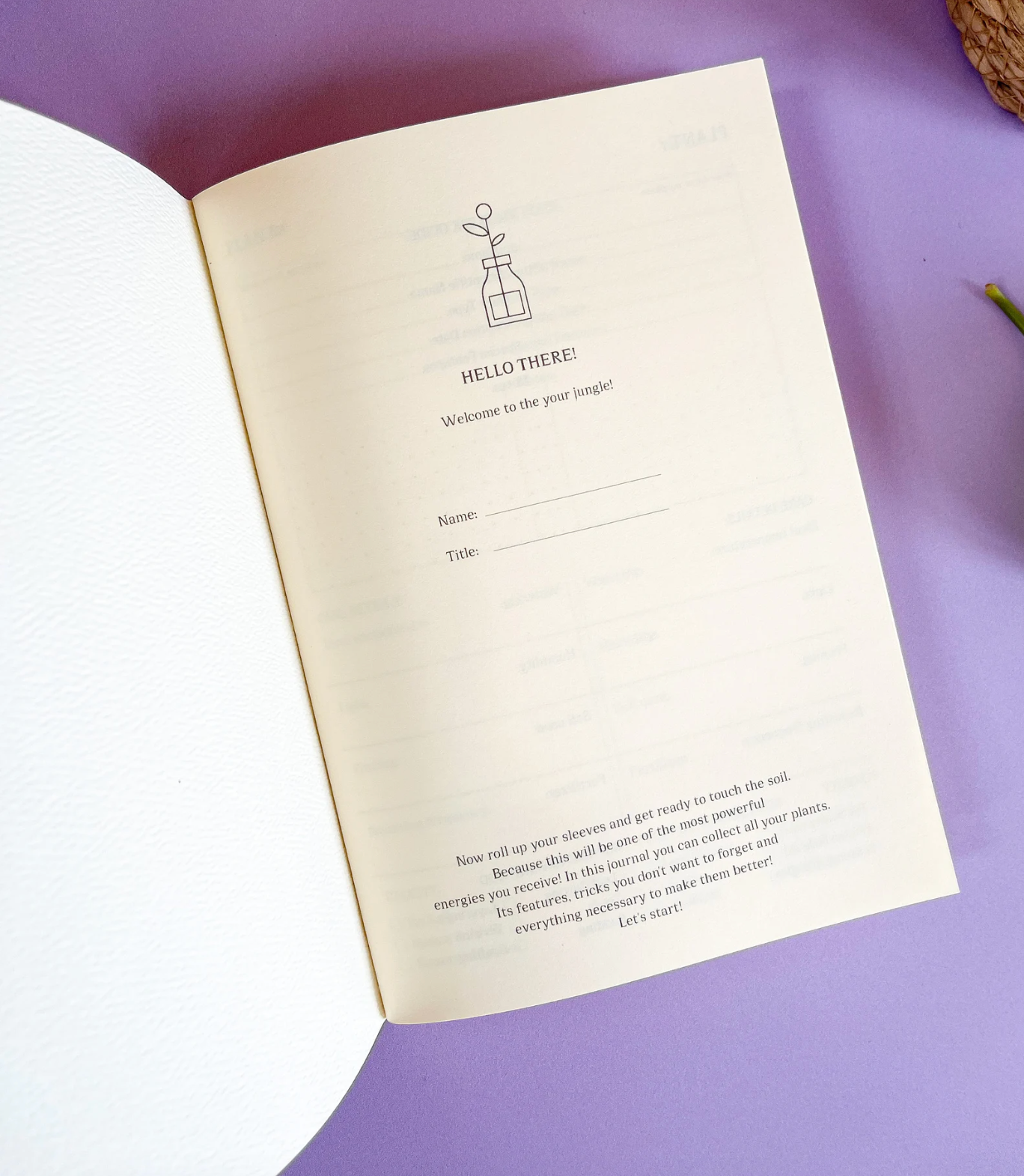 Fin Studio - Plants Care Journal, Notebook / Greens