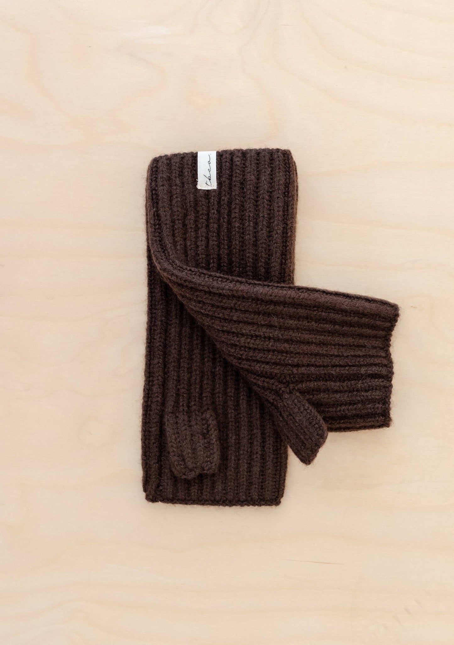 TBCo - Cashmere & Merino Wrist Warmers in Brown