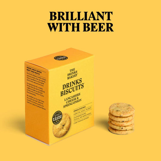 The Drinks Bakery - Drinks Biscuits - Lancashire Cheese & Spring Onion 110g
