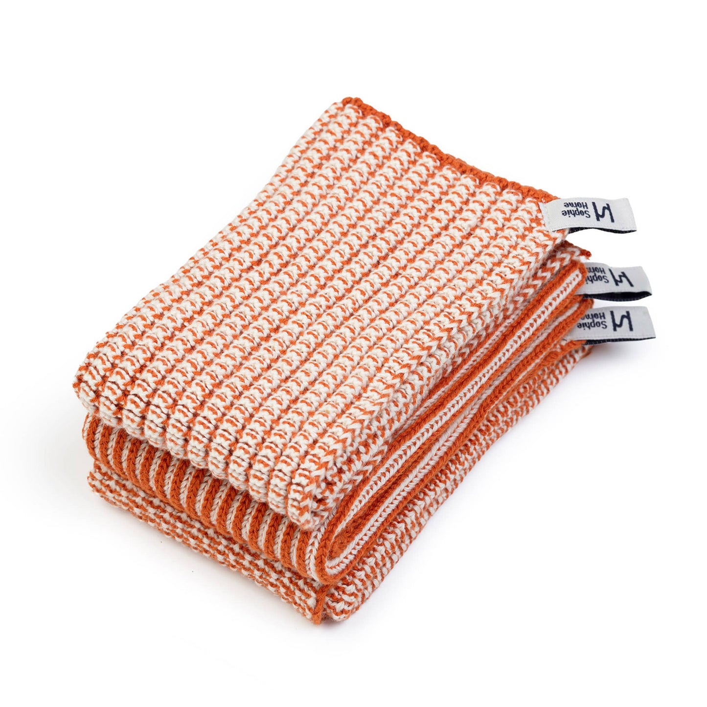Sophie Home Ltd - Reusable & Eco-Friendly Cotton Dishcloths: Textured Orange