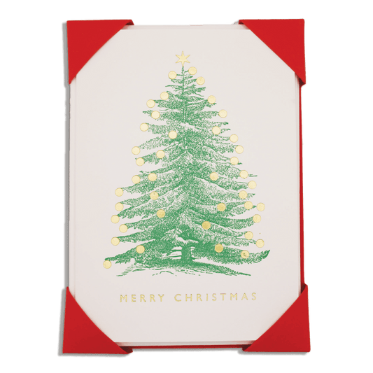 Archivist Gallery | UK - Christmas Tree with Baubles  | Small Cards | 5-Pack 🎄