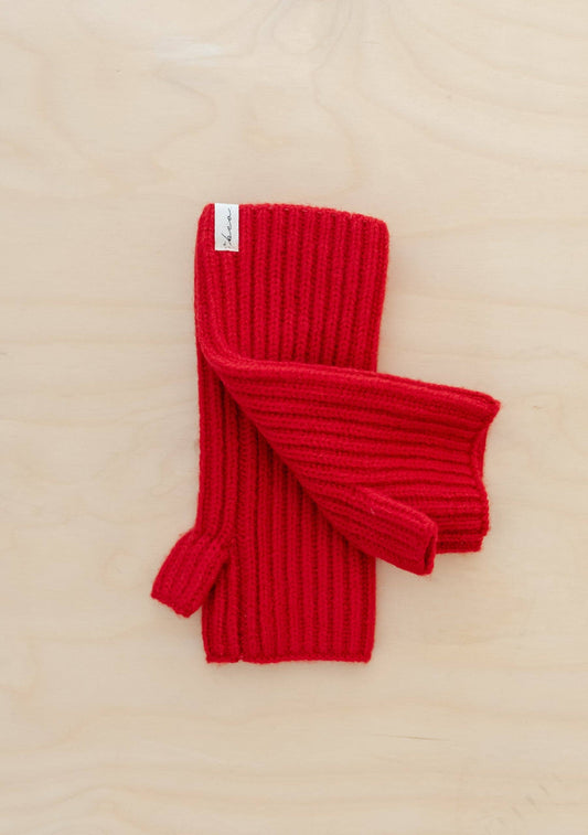 TBCo - Cashmere & Merino Wrist Warmers in Red
