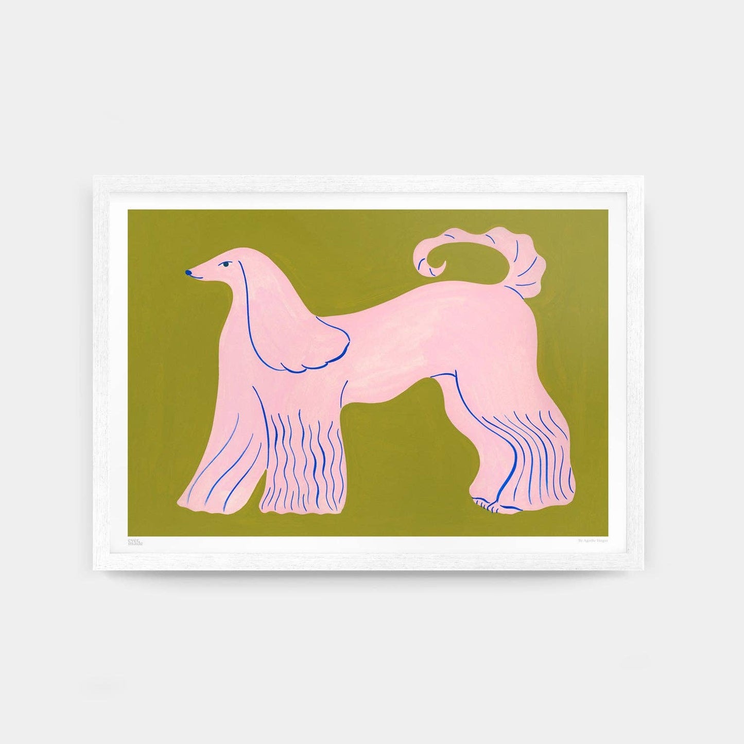 Evermade - A2 l Pink Afghan Hound Art Print