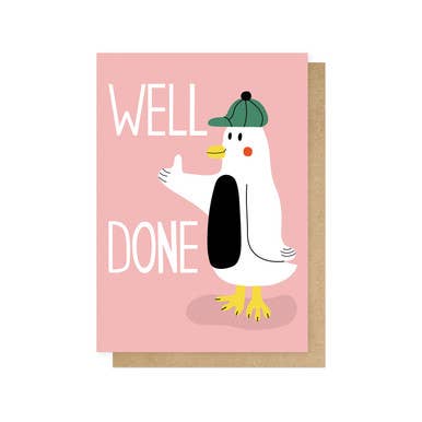 Well Done Penguin Greetings Card