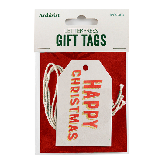 Archivist Gallery | UK - Happy Christmas | Gift Tag (3-Pack) 🎄