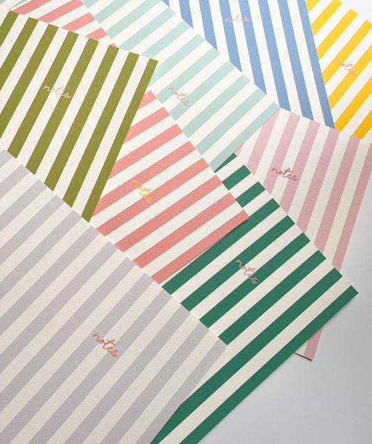 Fin Studio - Striped Notebook with Contrast Color