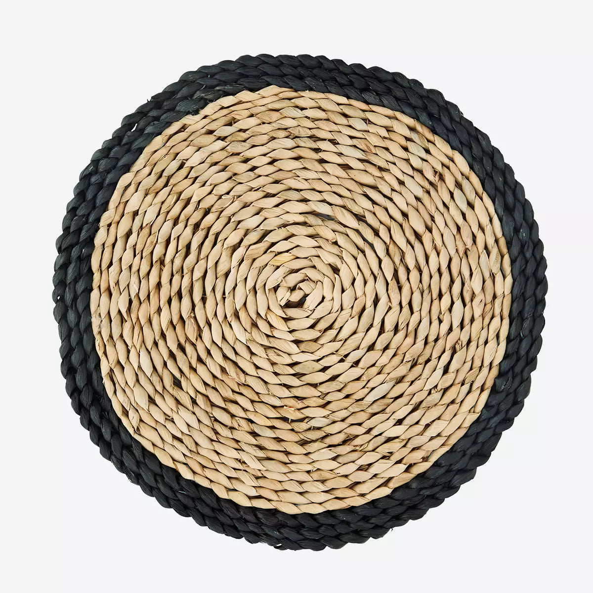 Rush placemat, natural/black