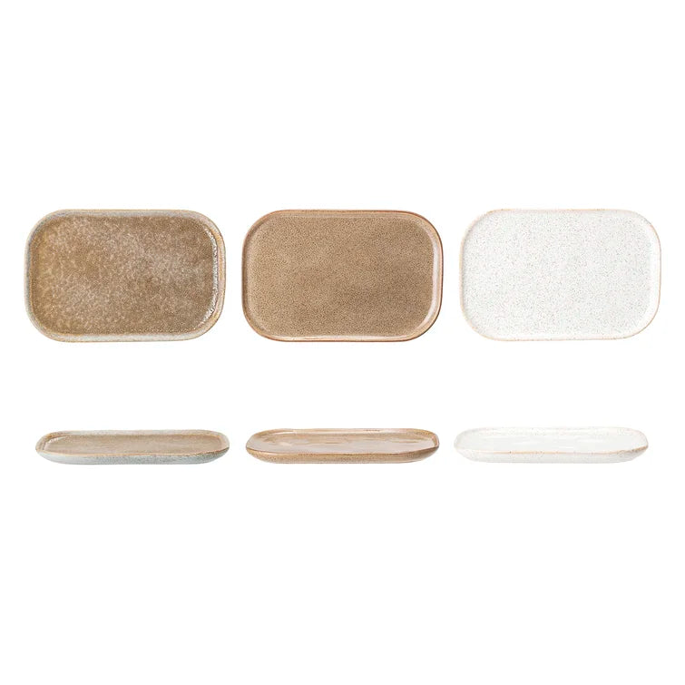Addison serving plates, stoneware (set of 3)