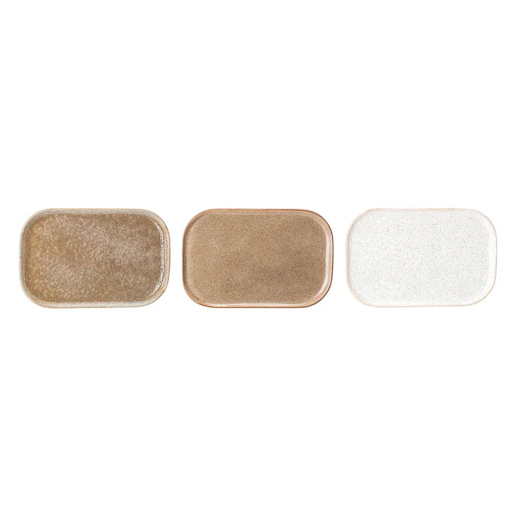 Addison serving plates, stoneware (set of 3)