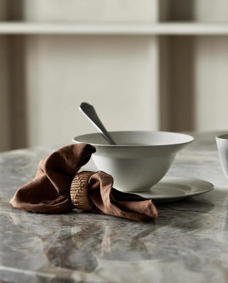 Napkin ring, weaved cane