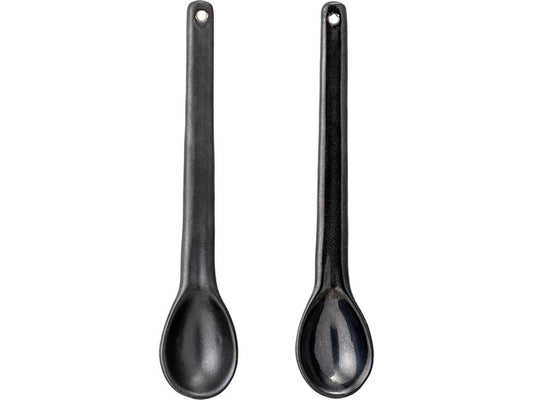 Leah stoneware spoon, black
