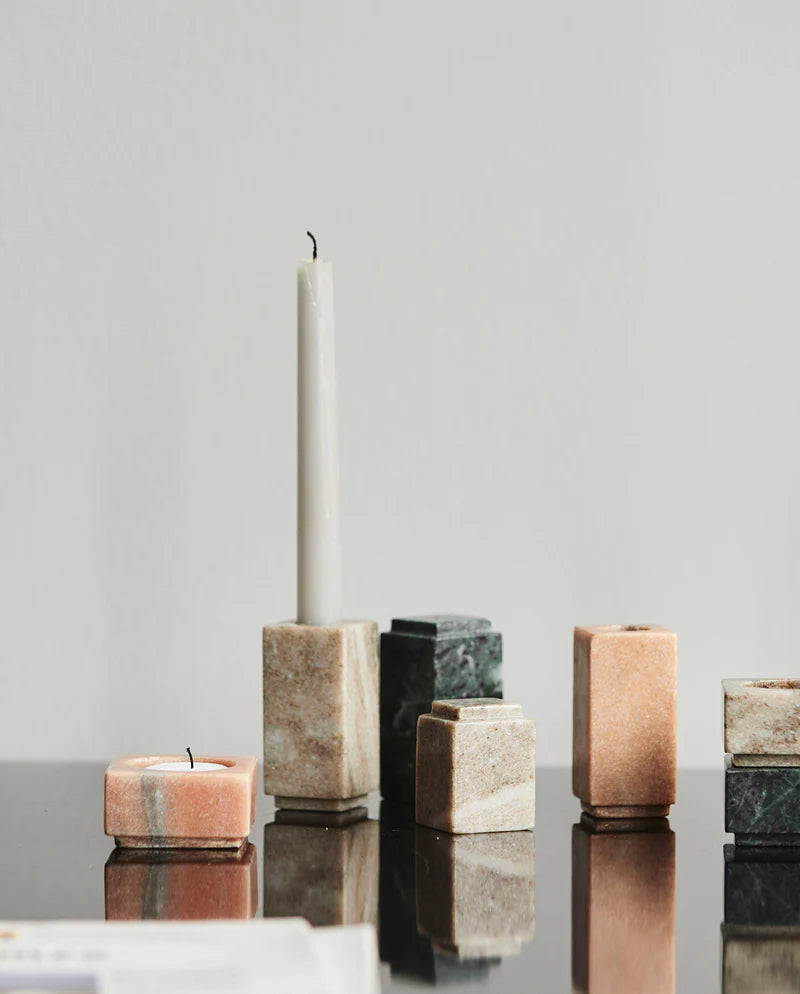 Haida marble candlestick, sand, large