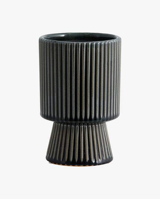 Mull plant pot, dark grey, small