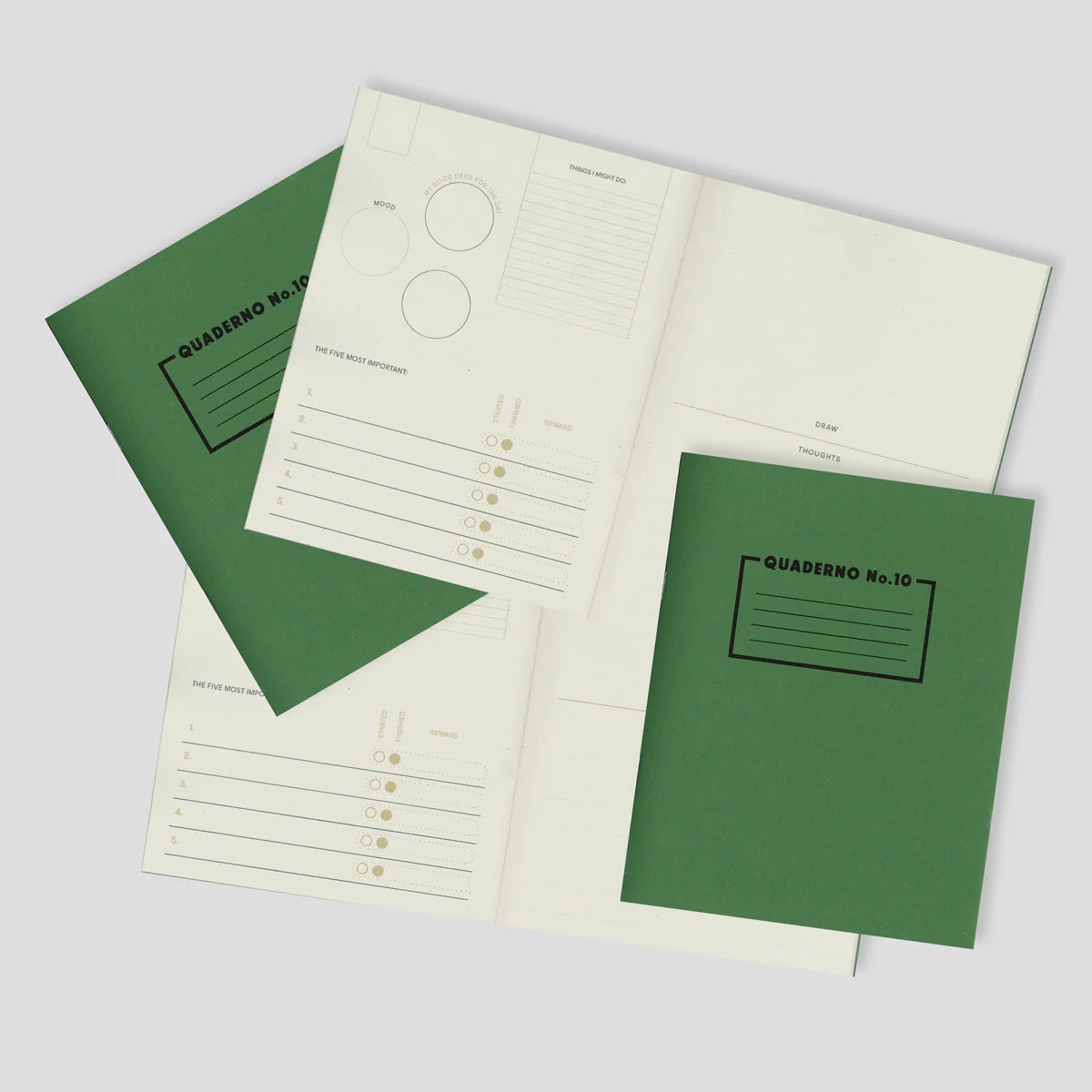 Quaderno no.10 DAY JOURNAL DARK GREEN