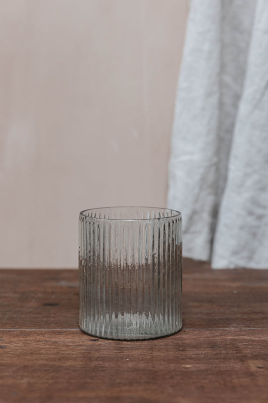 Wide Ribbed Vase