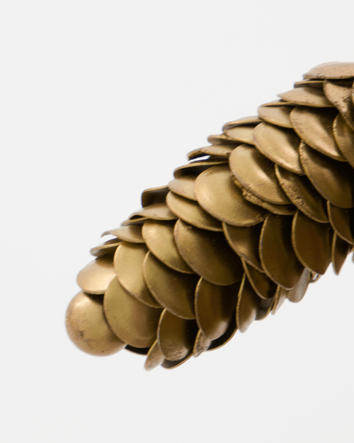 Christmas ornaments, Cones, pair, Gold