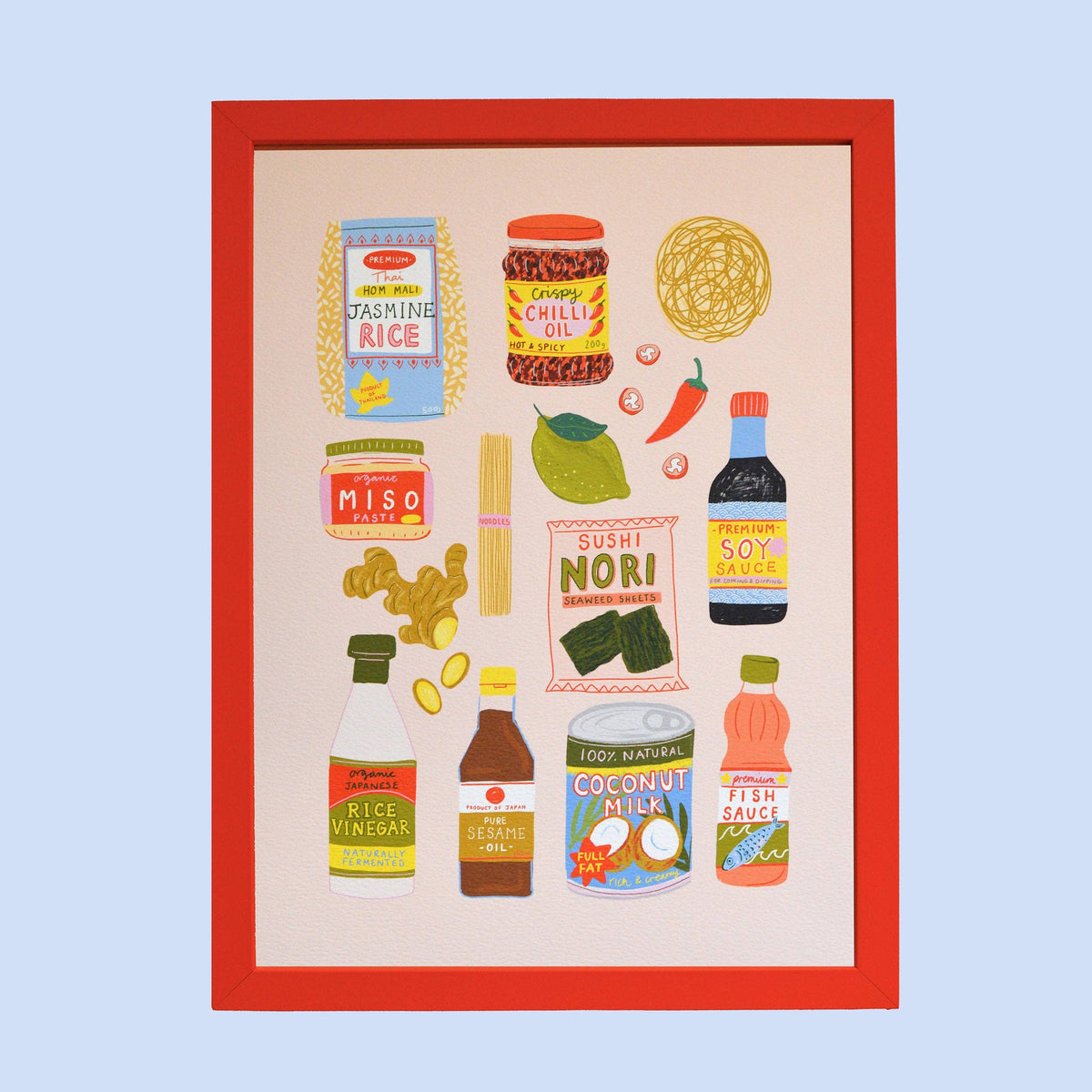 Laura Barnes - Asian ingredients Art Print