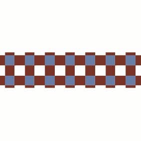 Kinshipped - PAPER TAPE - BURGUNDY/BLUE BRUGGE TILE