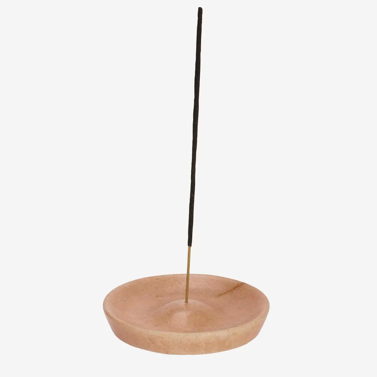ROUND MARBLE INCENSE HOLDER, ROSE