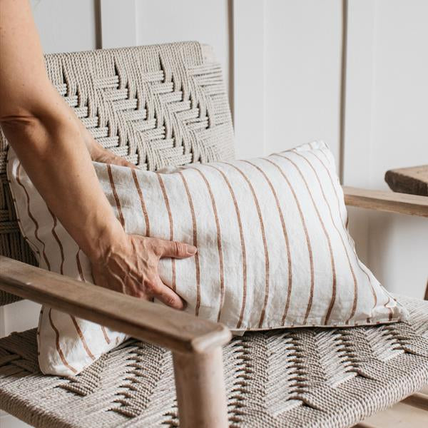 Himmel Terracotta Textured Stripe Cushion