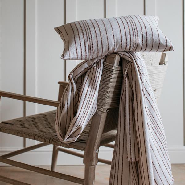 Himmel Grey Textured Stripe Cushion