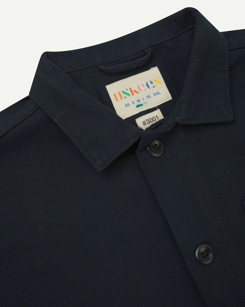 #3001 drill buttoned overshirt - blueberry