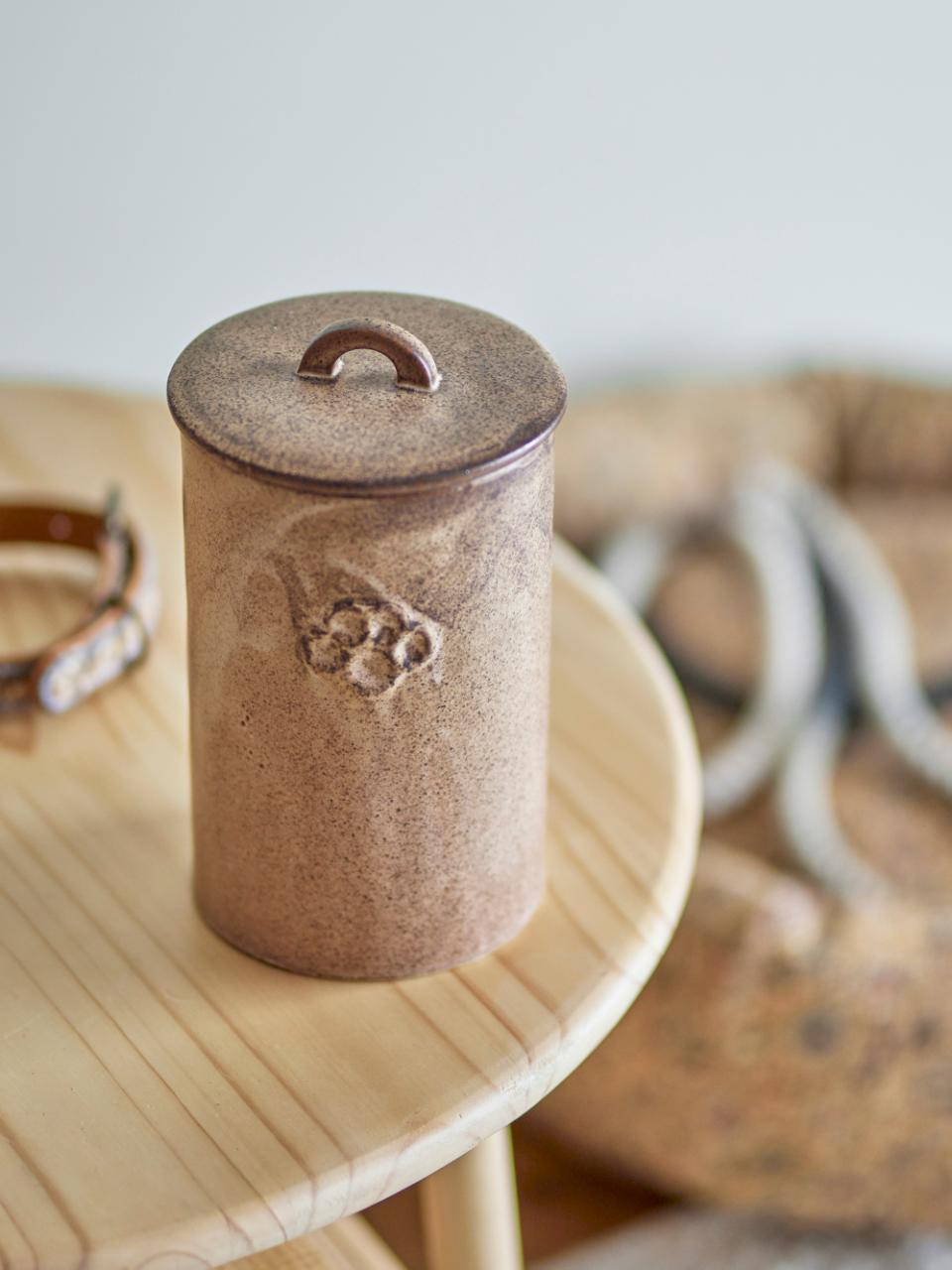 Buddy Jar w/Lid, Brown, Stoneware