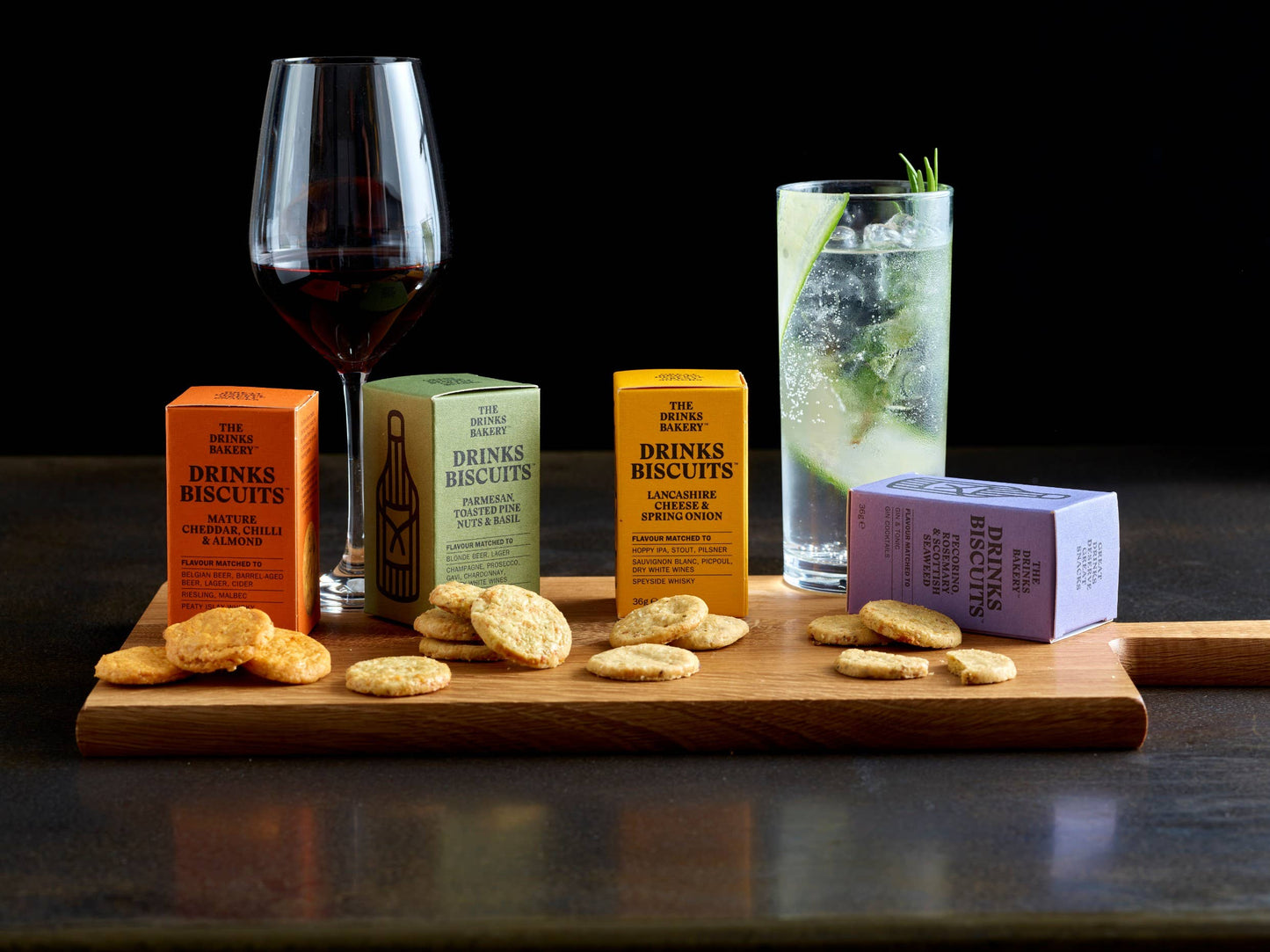 The Drinks Bakery - Drinks Biscuits - Mature Cheddar & Smoked Chilli 110g