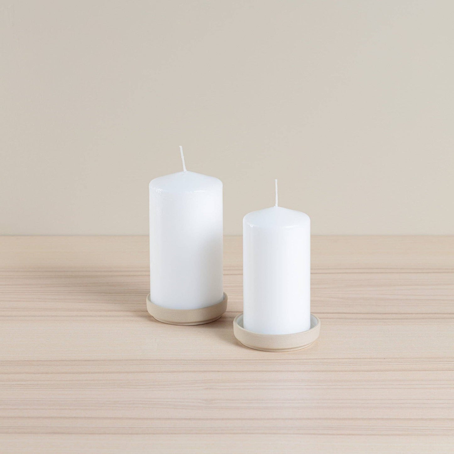 Chickidee - Organics Pillar Candle/Incense Cone Holder - Oatmeal