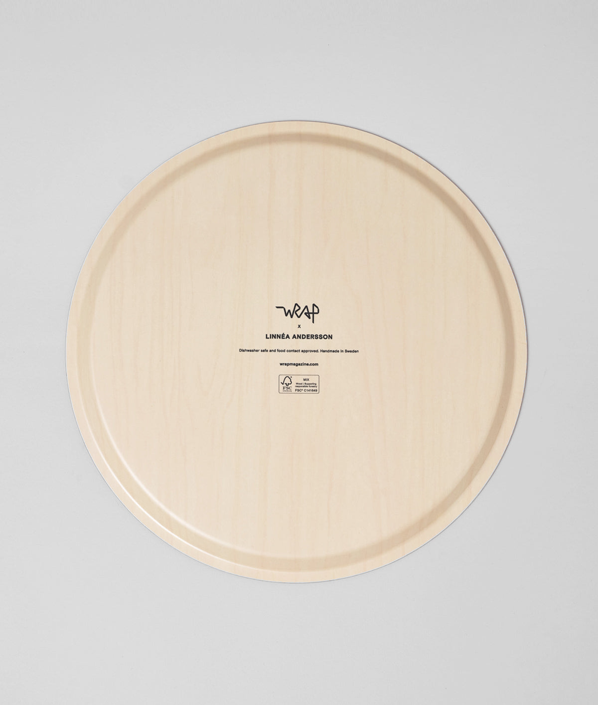 Leaves Yellow Large Round Birch Serving Tray