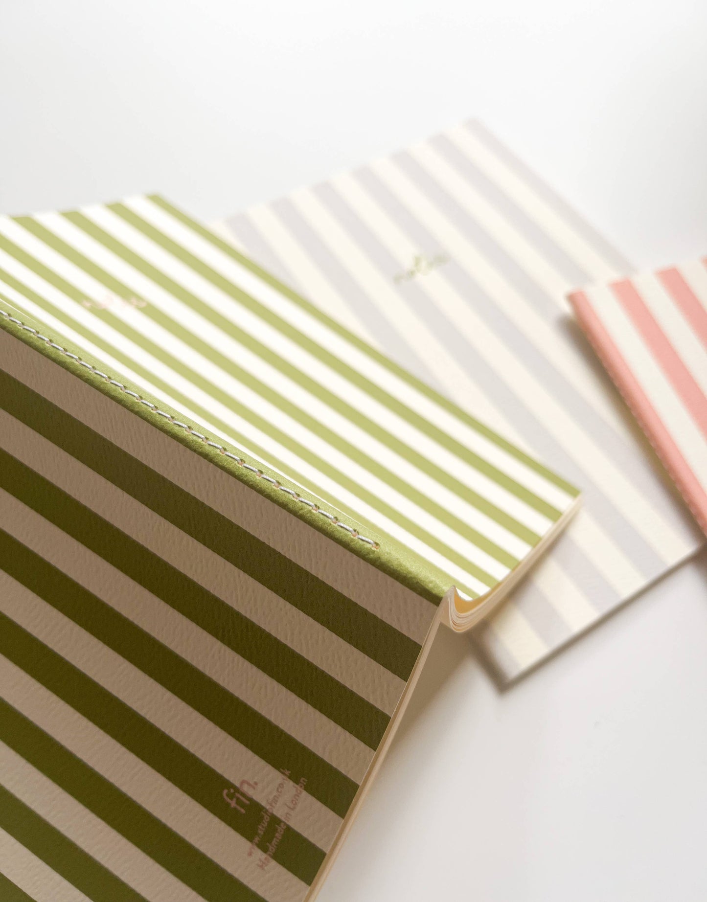 Fin Studio - Striped Notebook with Contrast Color